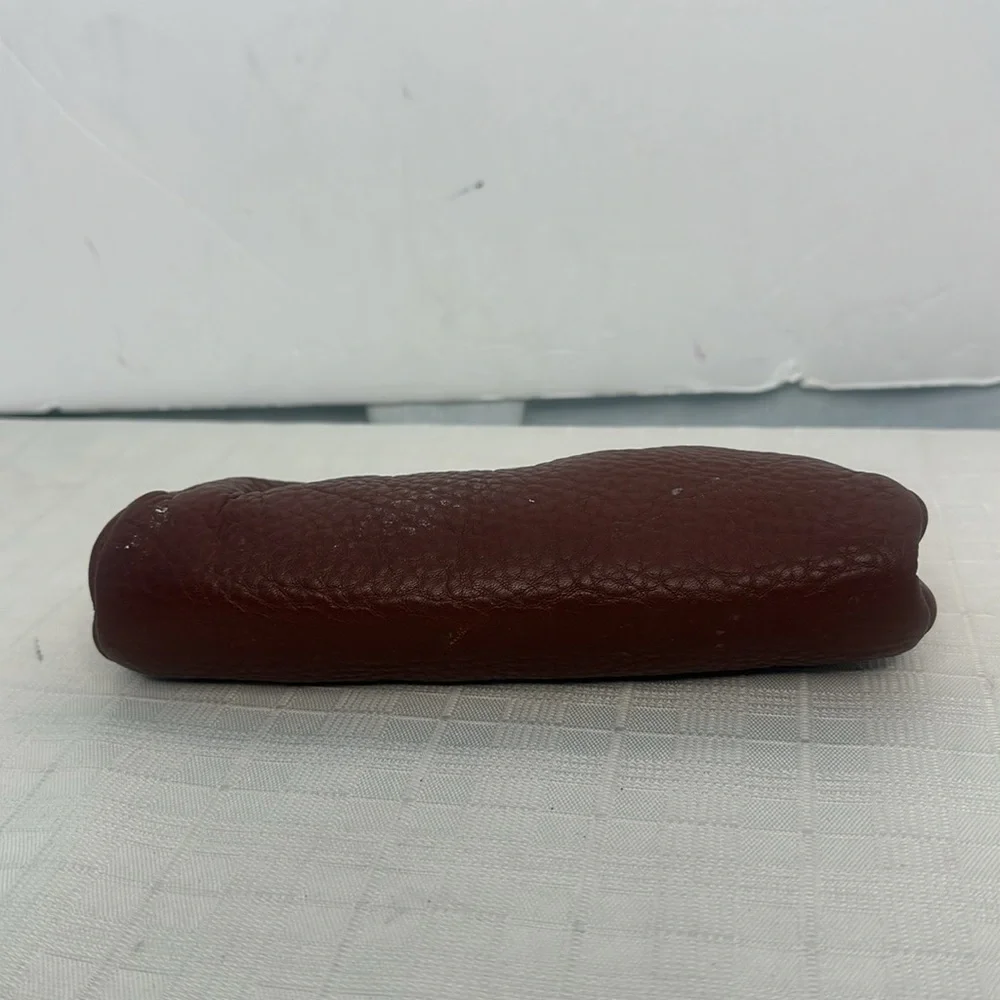 Cole Haan Leather Make-Up Pouch in Cognac